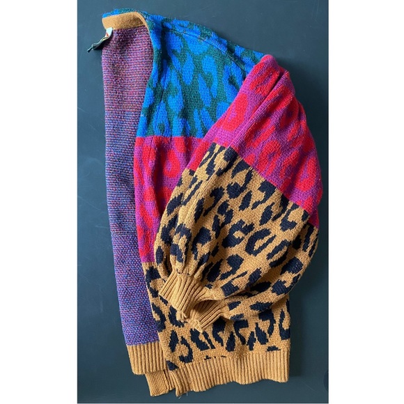 FARM RIO Leopard Striped Open Front Cardigan - Picture 6 of 10